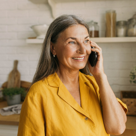 Woman talking on the phone